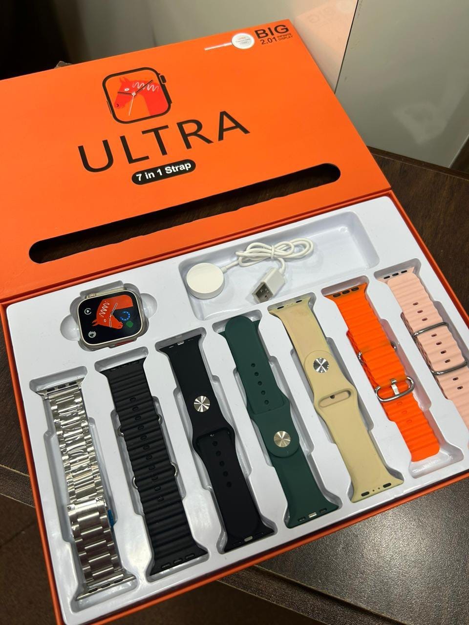 7-in-1 Ultra 3 Smart Watch with 7 Colorful Strap