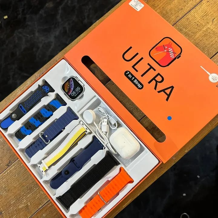 7-in-1 Ultra 3 Smart Watch with 7 Colorful Strap