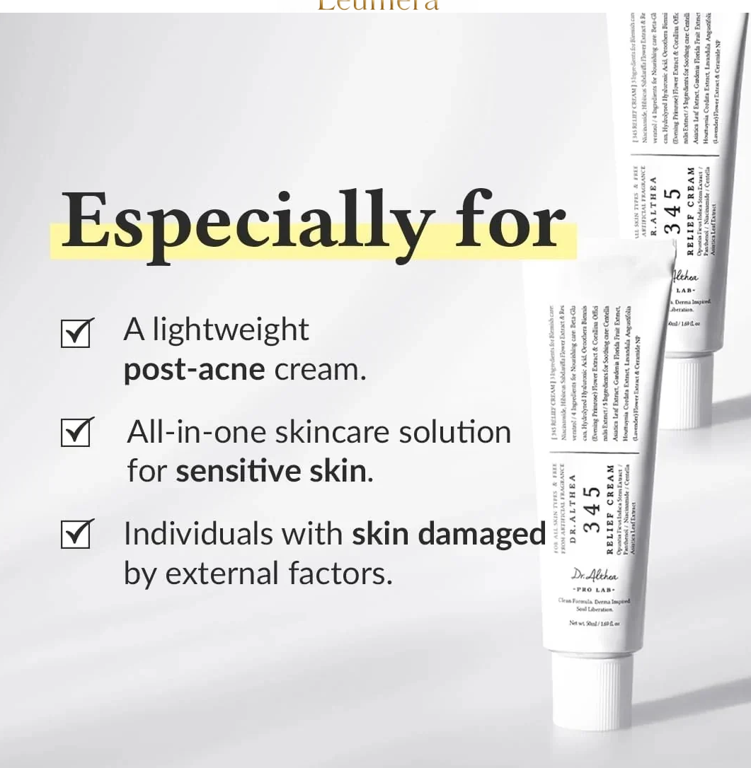 Dr Althea 345 Relief Cream – Gentle Soothing Daily Skincare – 50M