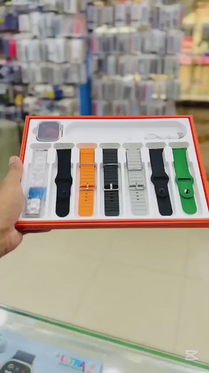 7-in-1 Ultra 3 Smart Watch with 7 Colorful Strap